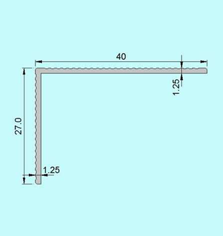 PlasTec standard Profile 40 x 27 x 1.25