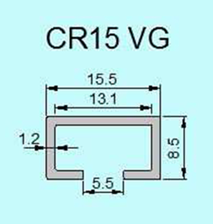 PlasTec standard Curtain Rail CR15VG