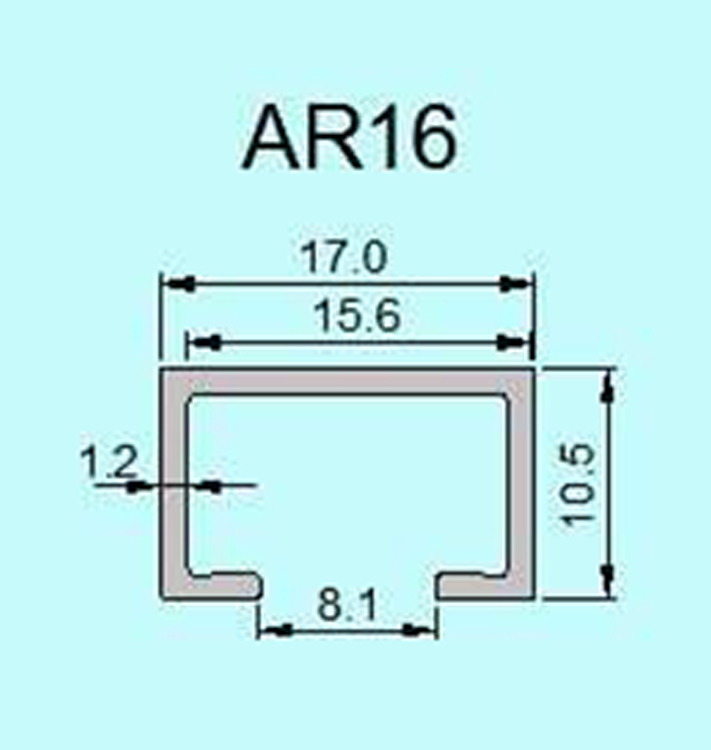 PlasTec standard Curtain Rail AR16