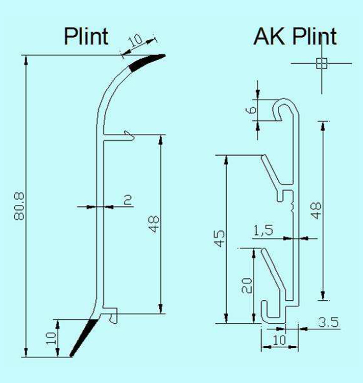 PlasTec, Données techniques | PlasTec Profilé de rénovation thermoplastique