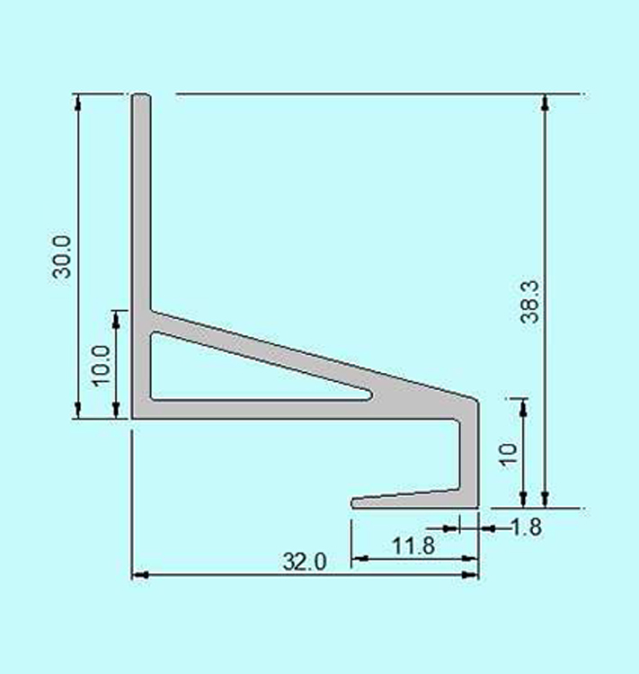 PlasTec, Données techniques | PlasTec Profilé pour Plafond tendu