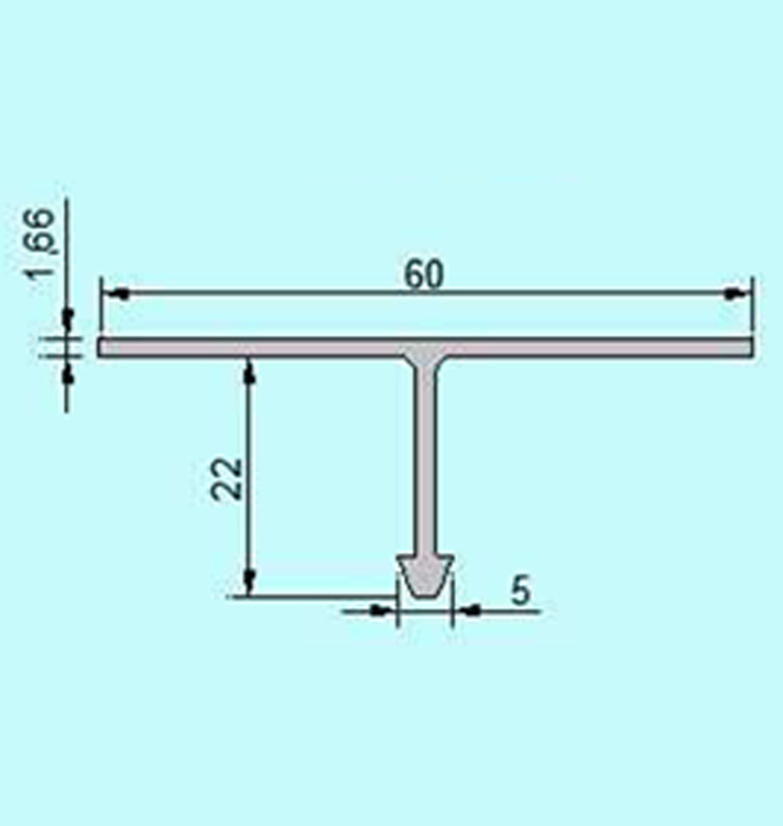 PlasTec, Données techniques | PlasTec Profilé T thermoplastique