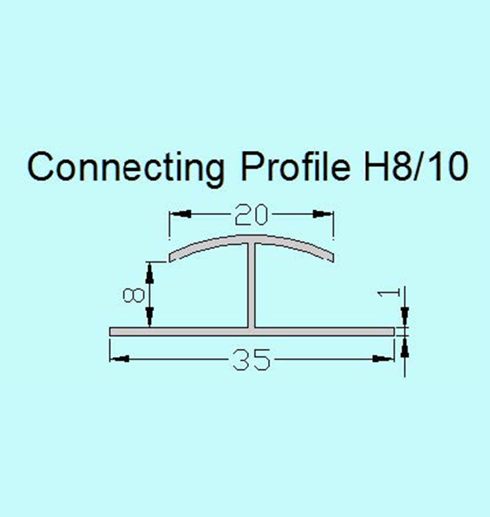 PlasTec standard Connecting profile H8/10